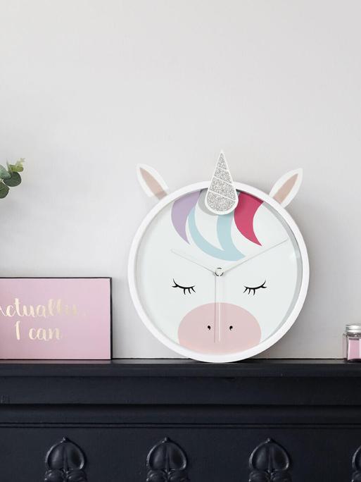 LITTLE STACKERS LOLA UNICORN WALL CLOCK