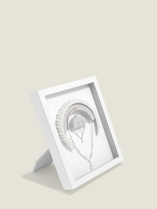 White Jewellery Glass Display Frame