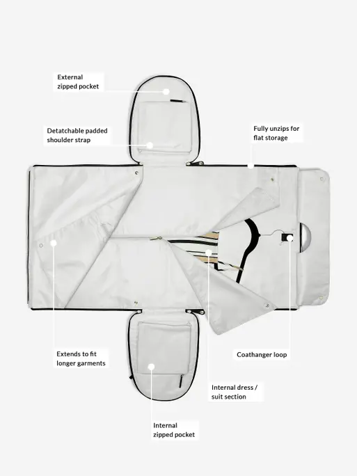 Stackers weekend shop garment bag