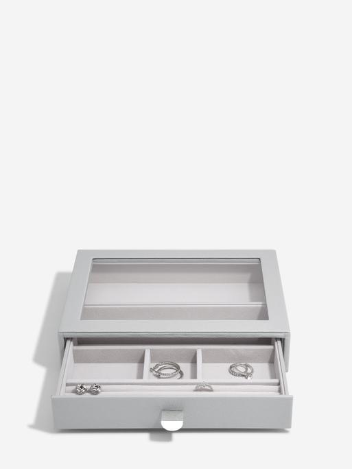 Pebble Grey Classic Jewellery Box  - Set of 4 (with drawers)