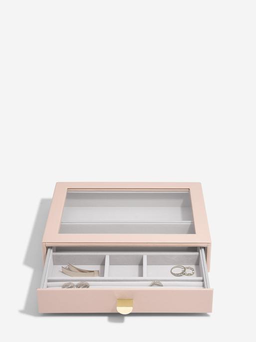 Blush Pink Classic Display Jewellery Box Set of 2