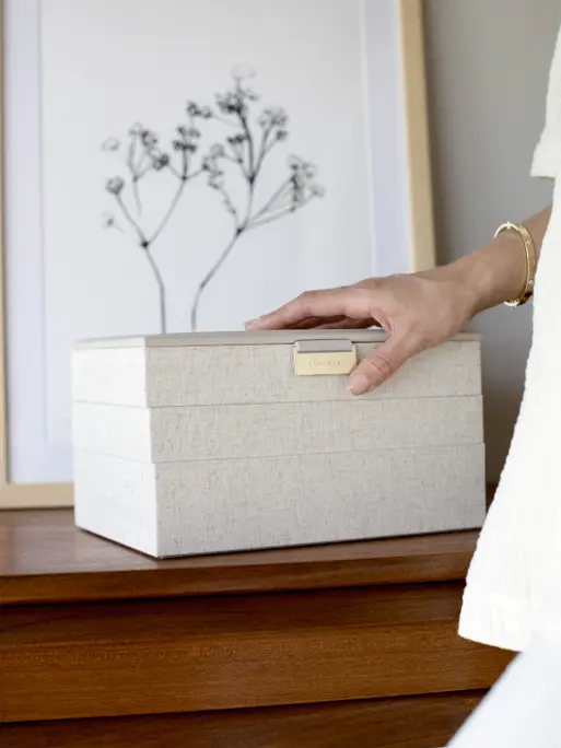 Oatmeal & Linen Classic Jewellery Box Set of 3