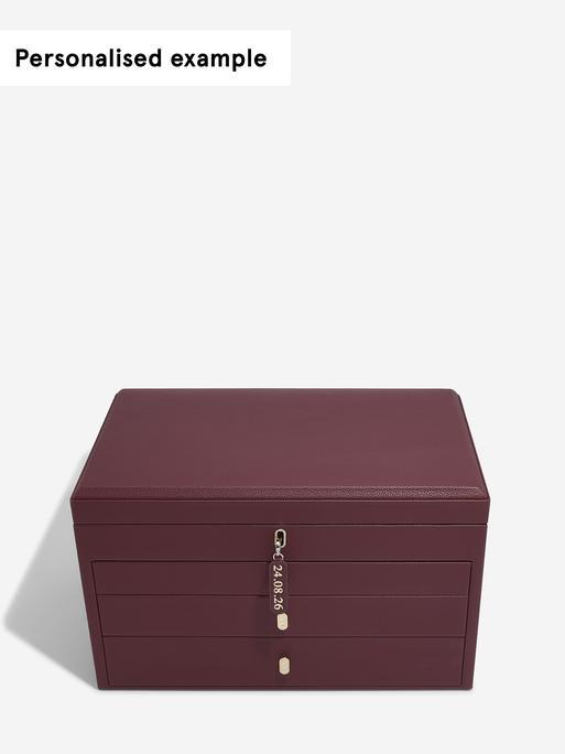 Burgundy Large Luxury Jewellery Box