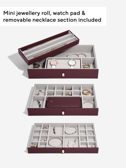 Burgundy Large Luxury Jewellery Box