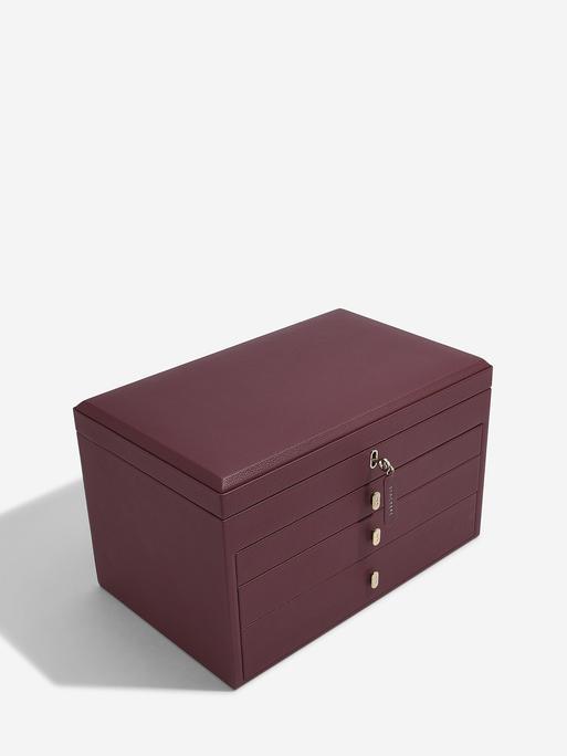 Burgundy Large Luxury Jewellery Box