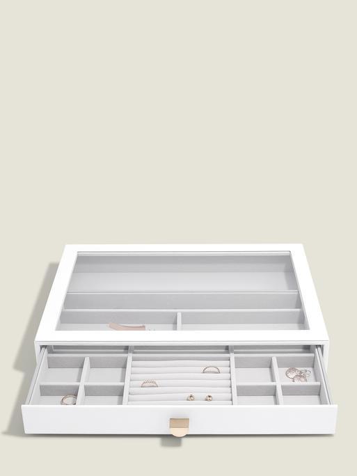 Pebble White Supersize Jewellery Box - Set of 3 (with drawers)