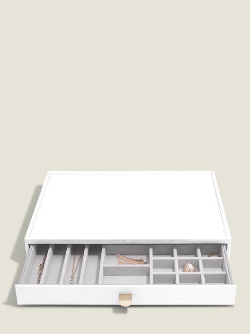 Pebble White Supersize Jewellery Box - Set of 3 (with drawers)
