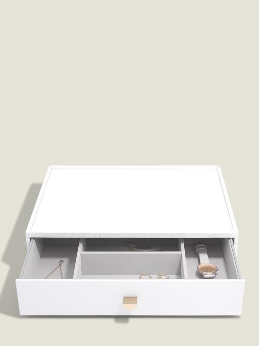Pebble White Supersize Jewellery Box - Set of 3 (with drawers)