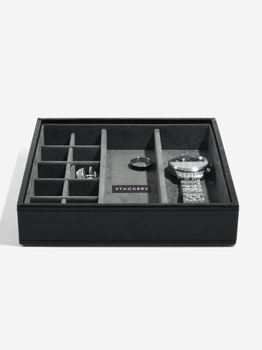 STACKER MEN LARGE BLACK / GREY CUFFLINK