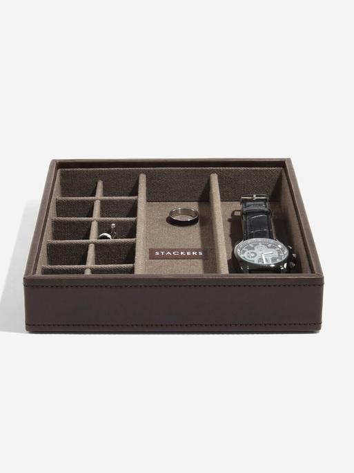 STACKER MEN LARGE BROWN KAKI CUFFLINK