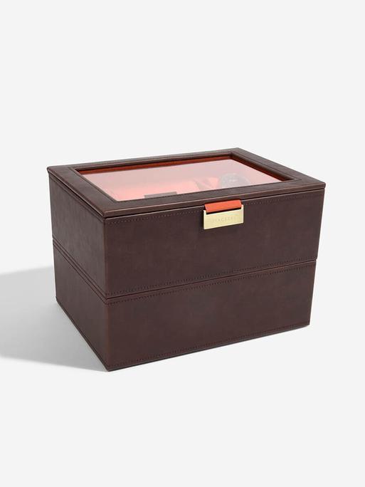 STACKER WATCHBOX 8 PC BROWN / ORANGE SET 2 PCS