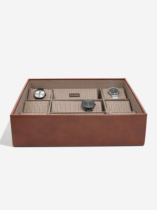 STACKER WATCHBOX 15 PC OPEN TAN CHECK