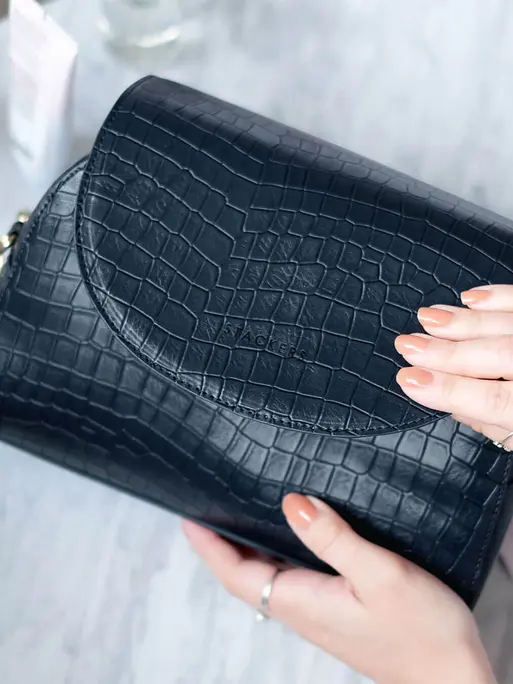 STACKERS MOCK CROC WRAP AROUND MAKE UP BAG