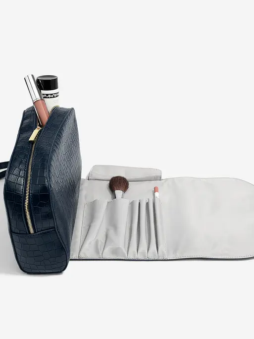 STACKERS MOCK CROC WRAP AROUND MAKE UP BAG