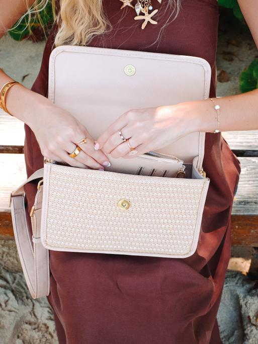 Raffia Crossbody Bag New In Stackers