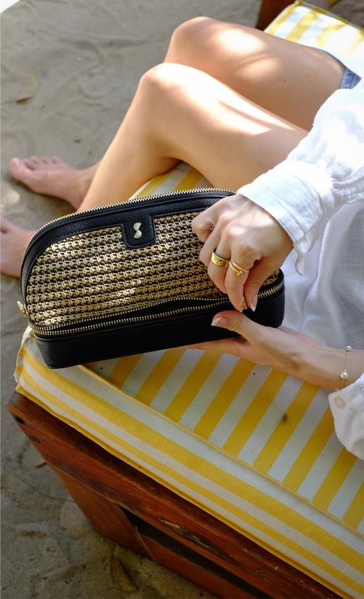 Raffia Cosmetic Bag
