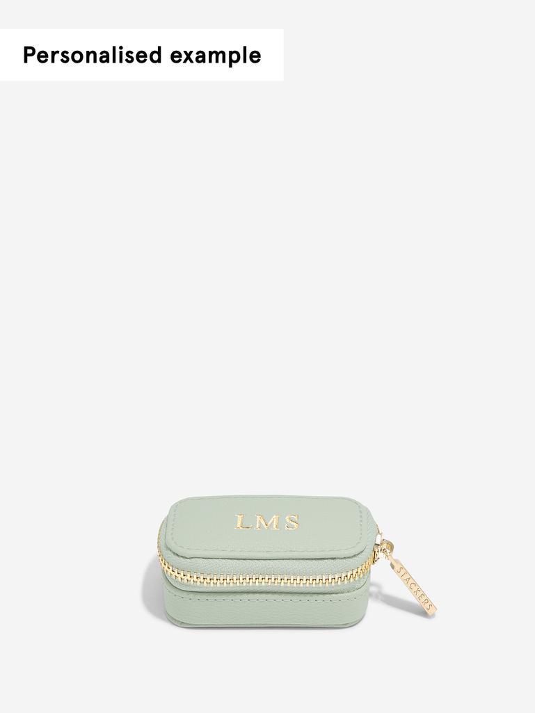 Sage Green Petite Zipped Jewellery Box