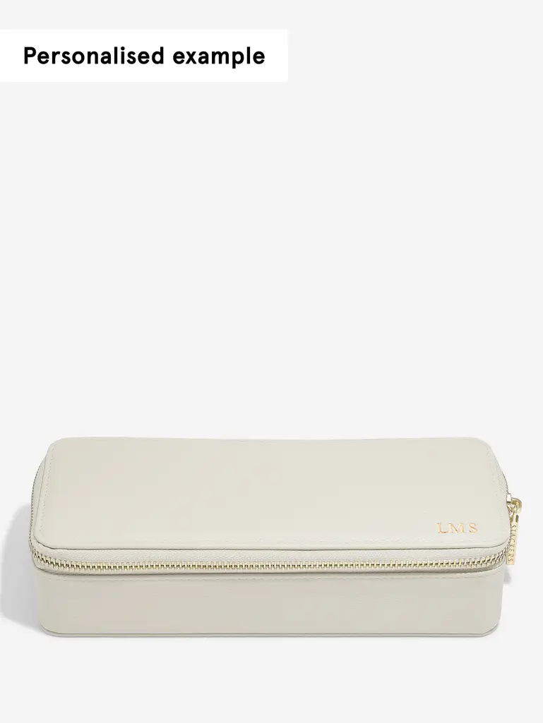 Oatmeal Large Zipped Jewellery Box
