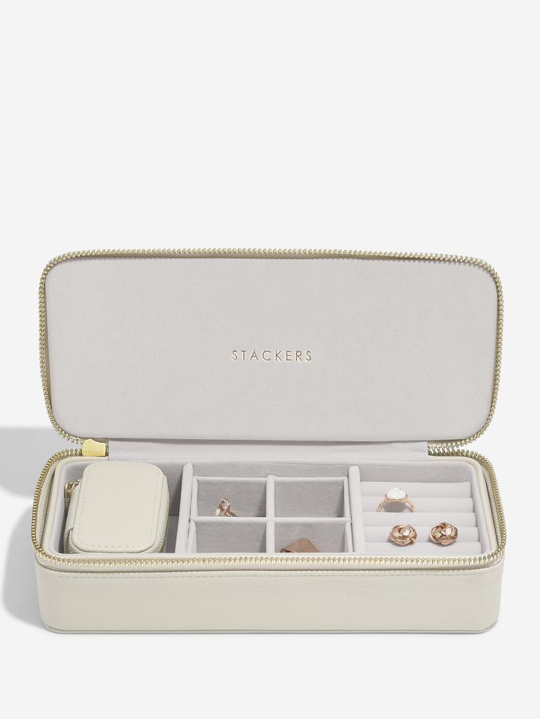Oatmeal Large Zipped Jewellery Box