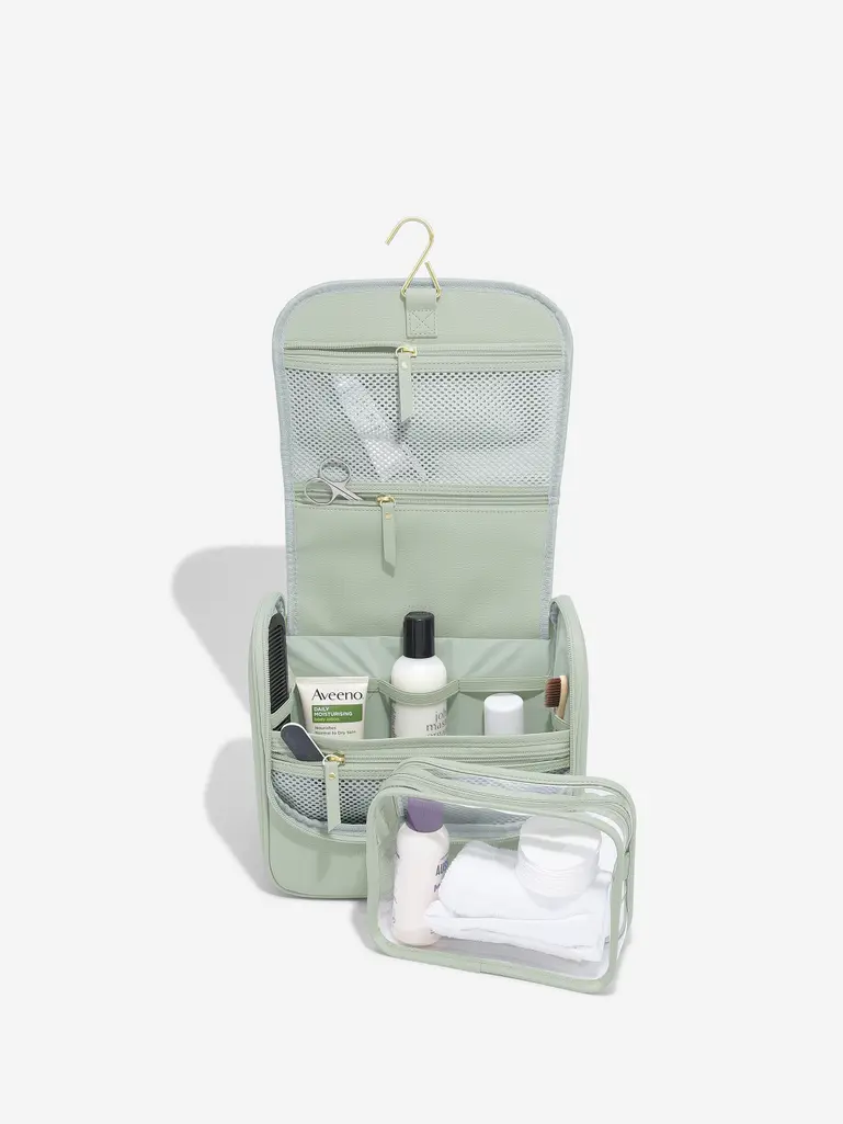 Sage Green Hanging Washbag
