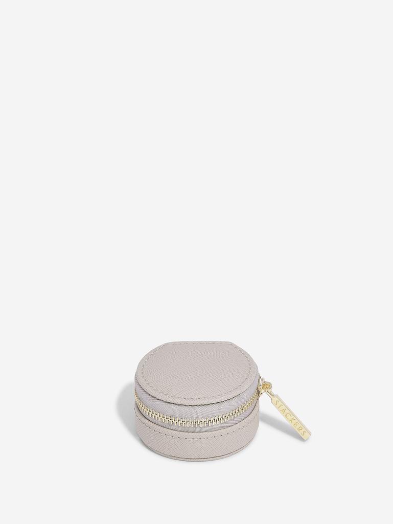Taupe Oyster Travel Jewellery Box
