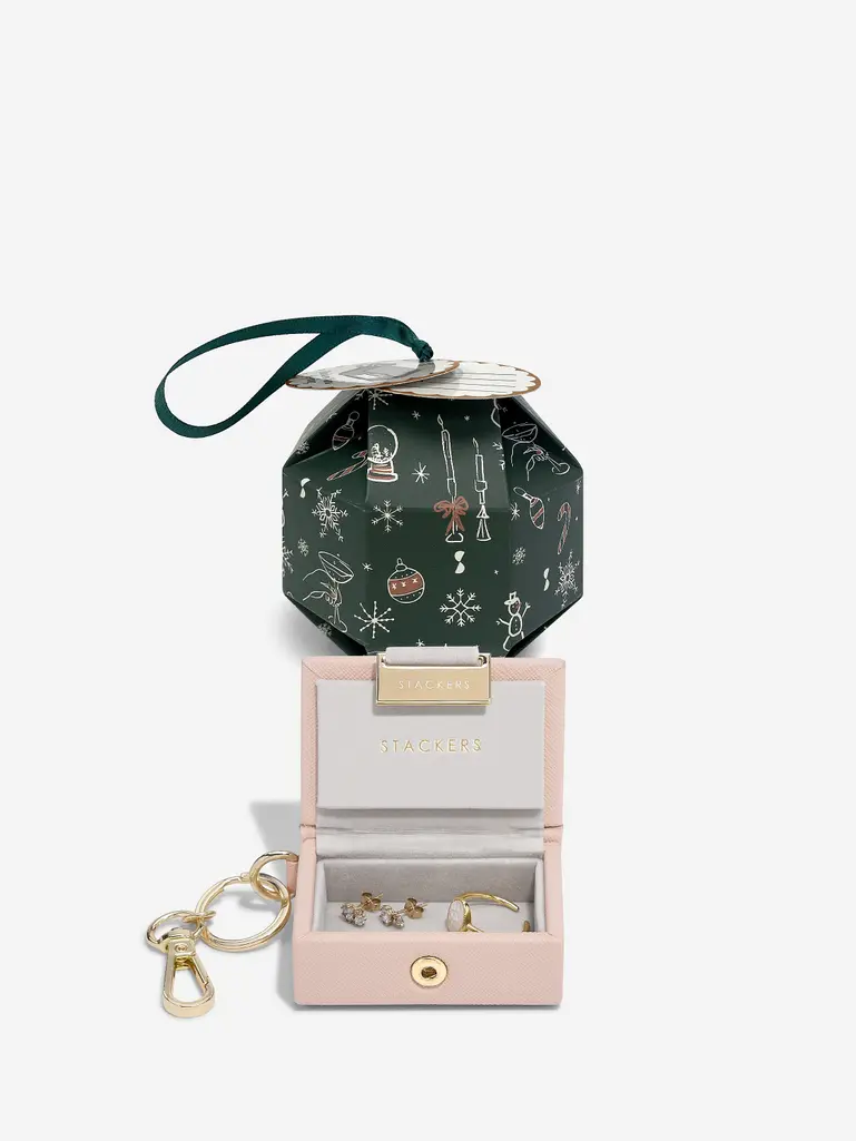 Blush Pink Nano Jewellery Box Keyring Bauble
