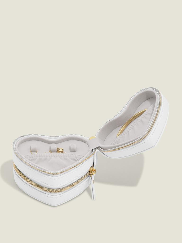 Abbott Lyon X Stackers White Zipped Heart Jewellery Box
