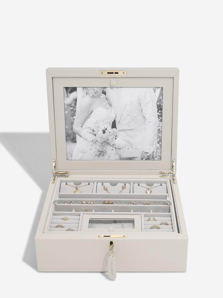 Oatmeal Medium Luxury Photo Jewellery Box