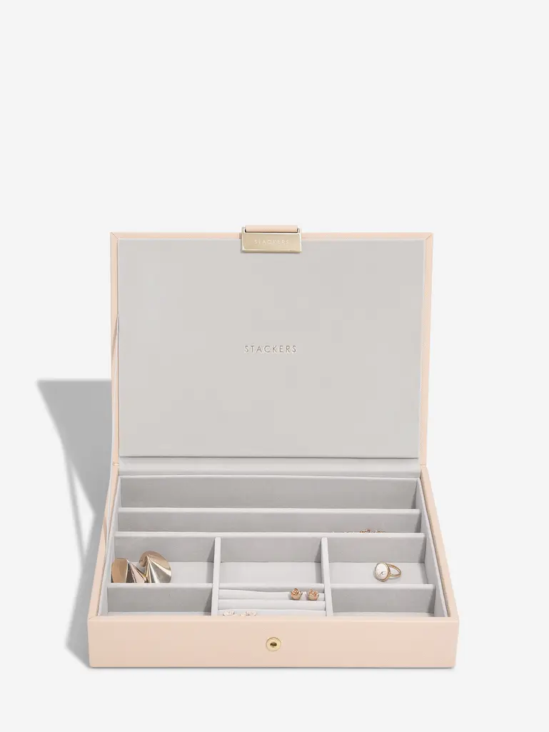 Blush Raffia Classic Jewellery Box Lid