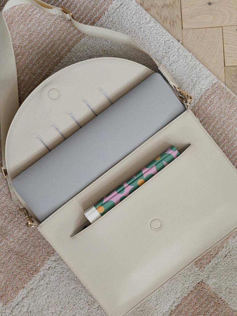 Oatmeal Slim Laptop Bag 