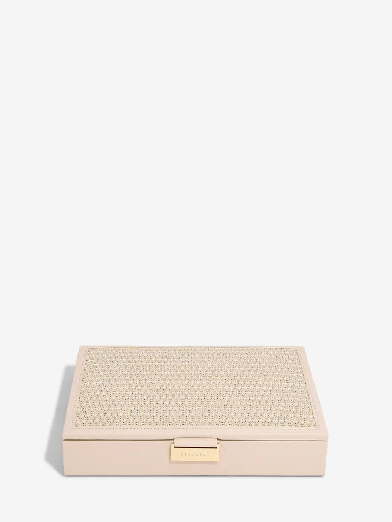 Blush Raffia Classic Jewellery Box Lid