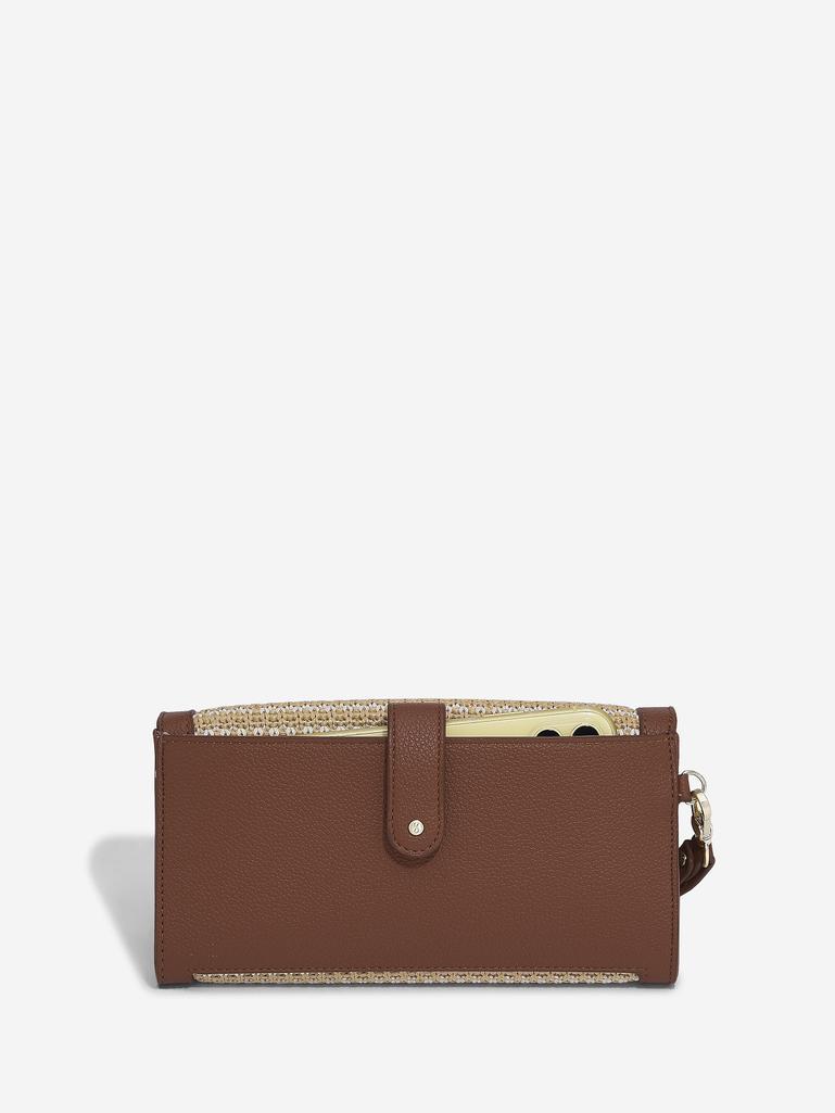 Tan Raffia Purse