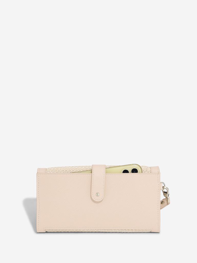Blush Raffia Purse