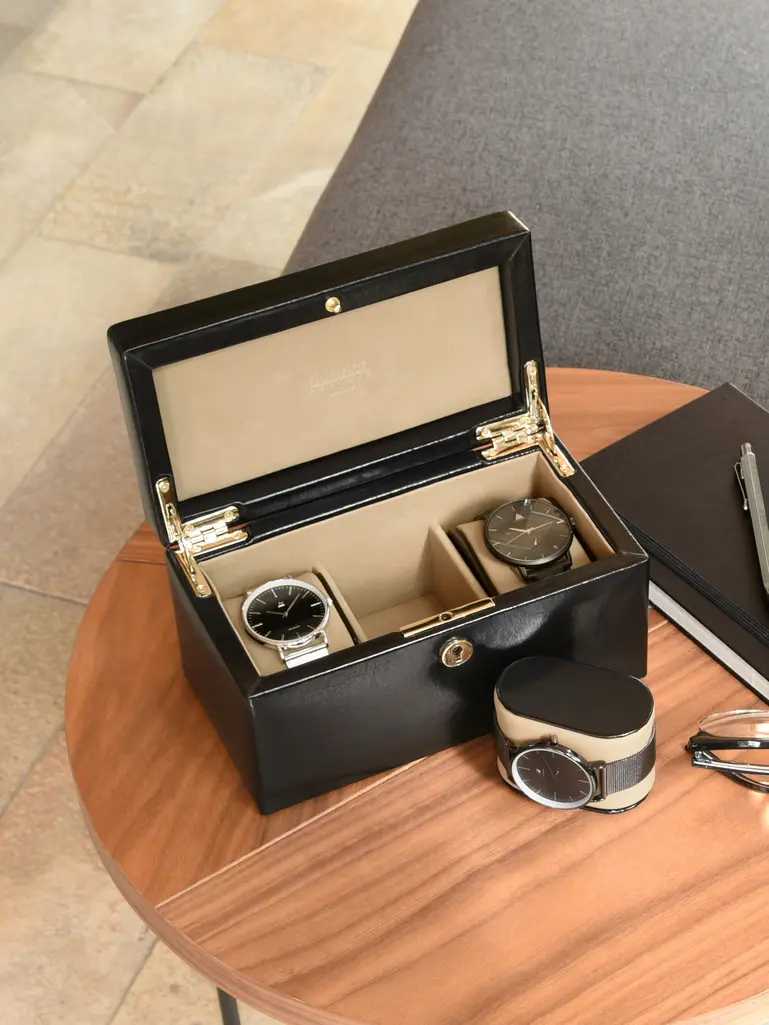Windsor Black 3 Piece Watch Box