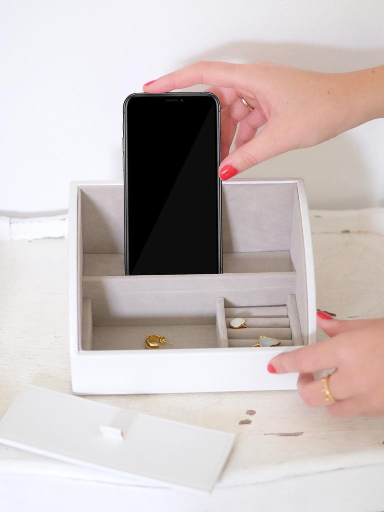White Mini Phone Valet