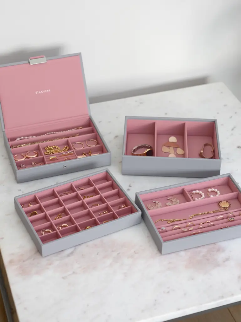 Grey & Rose Classic Jewellery Box Set of 4
