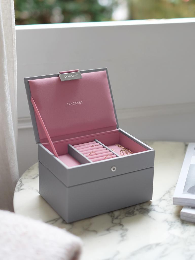 Grey & Rose Mini Jewellery Box Set of 2
