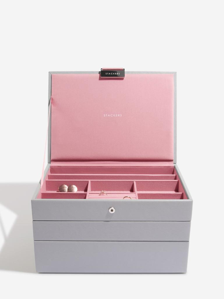Grey & Rose Classic Jewellery Box Set of 3