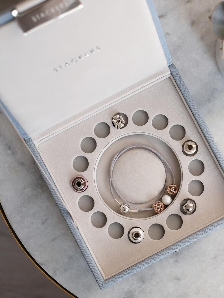 Dusky Blue Charm Jewellery Box Lid