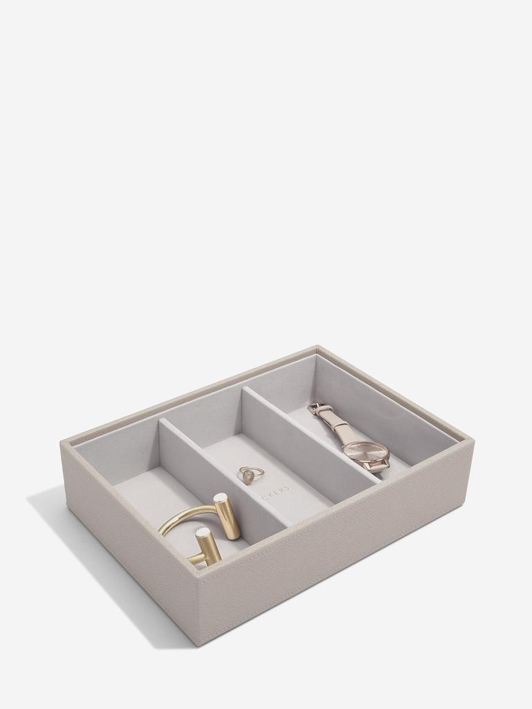 Szkatułka na biżuterię Stackers 3 komorowa classic taupe