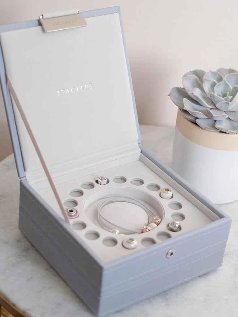 Dusky Blue Charm Jewellery Box