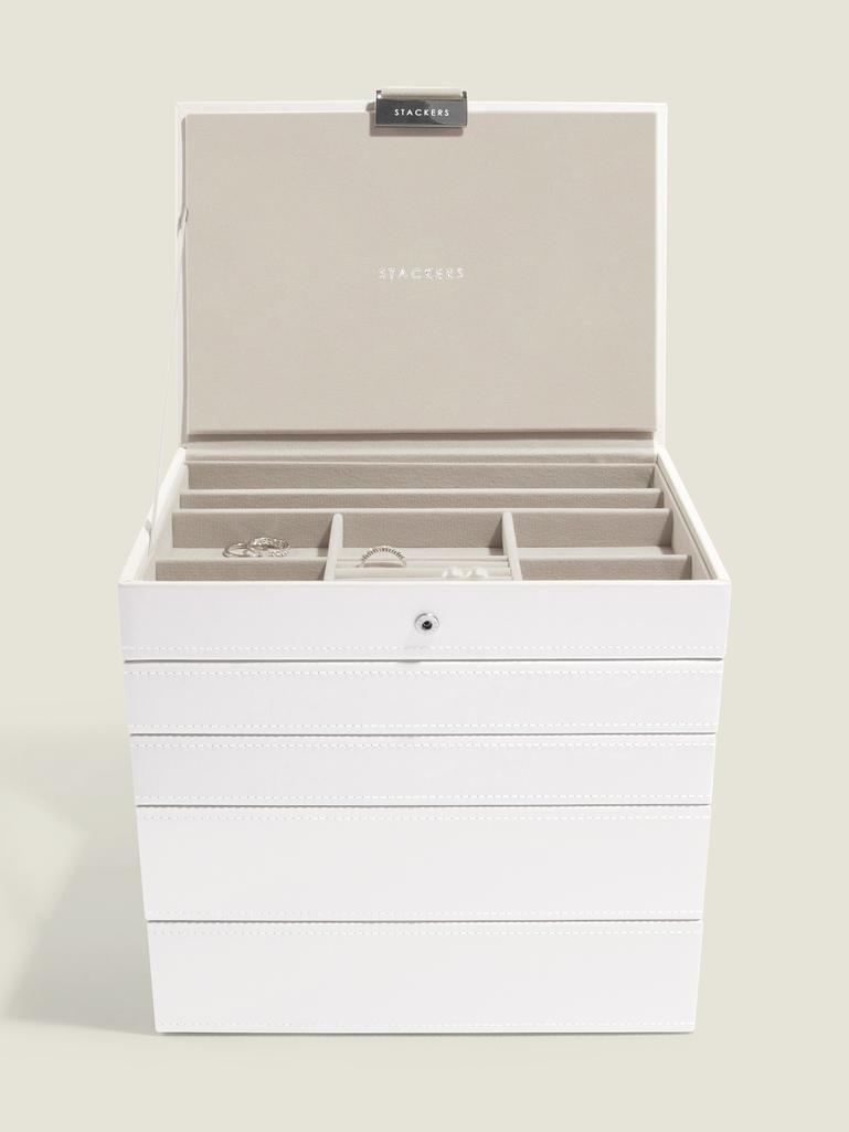 White Classic Jewellery Box Set of 5