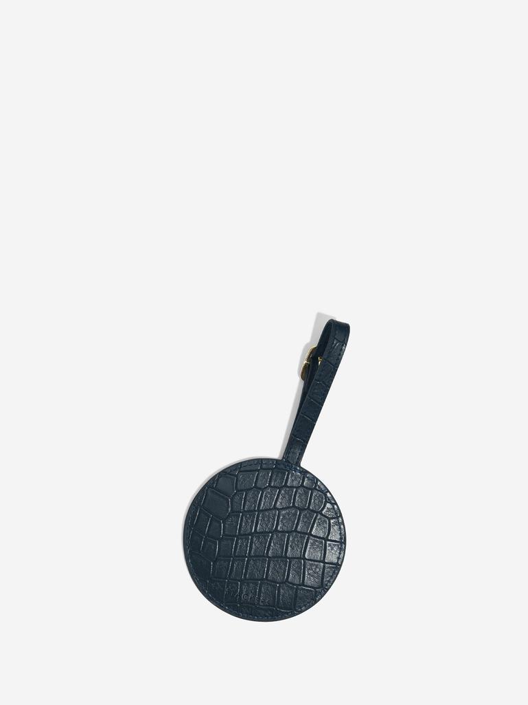 Navy Croc Luggage Tag