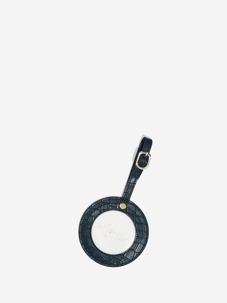 Navy Croc Luggage Tag