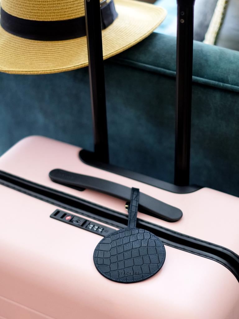 Navy Croc Luggage Tag