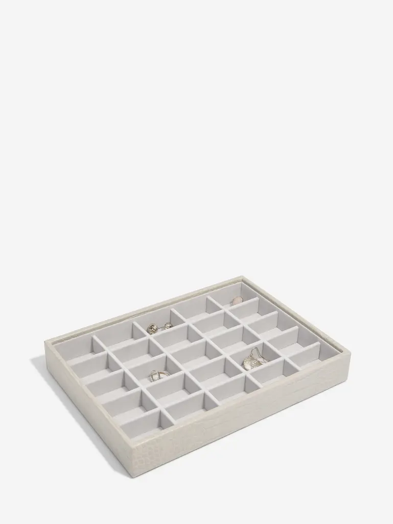 Szkatułka na biżuterię Stackers Croc 25 komorowa classic putty
