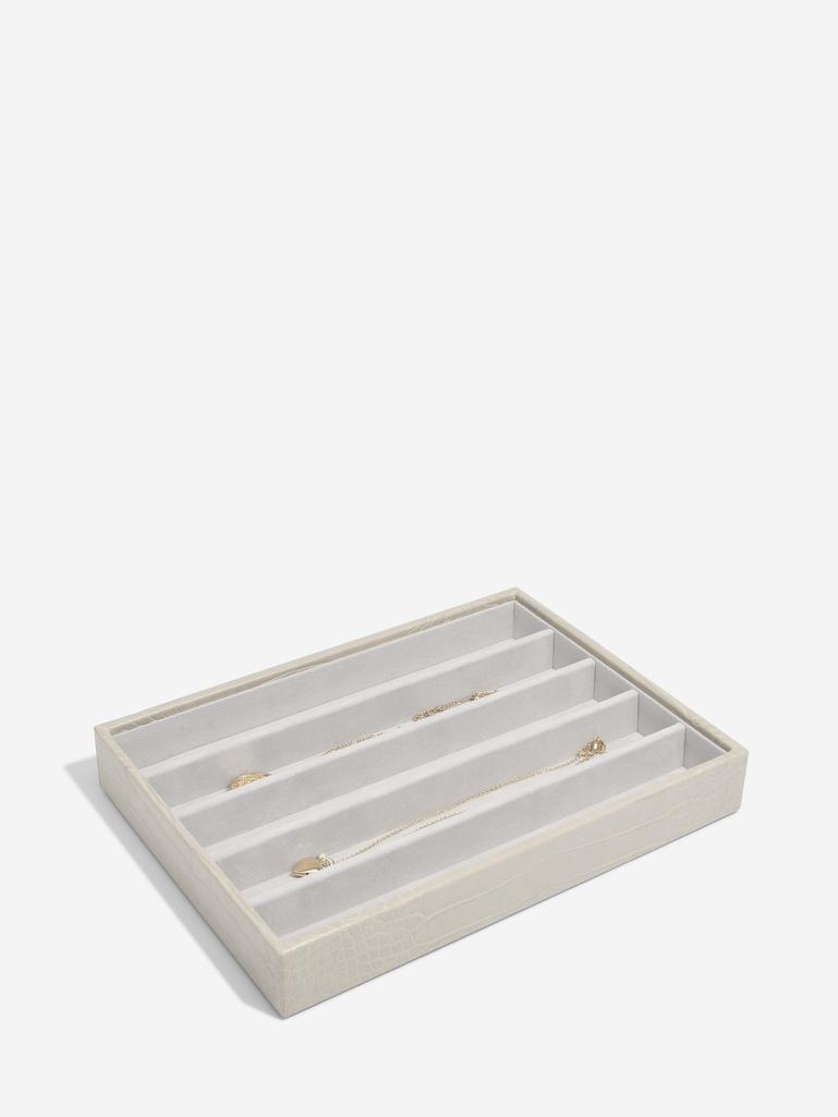 Szkatułka na biżuterię Stackers Croc pięciokomorowa classic putty