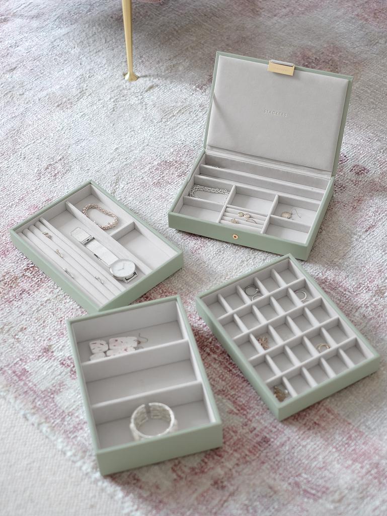 Sage Green Classic Jewellery Box Set of 4