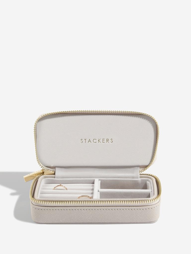 Taupe Mum Medium Zipped Jewellery Box