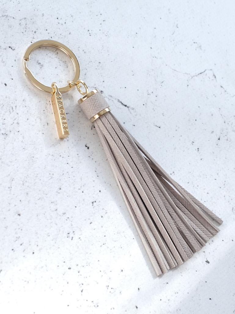 Taupe Tassel Keyring